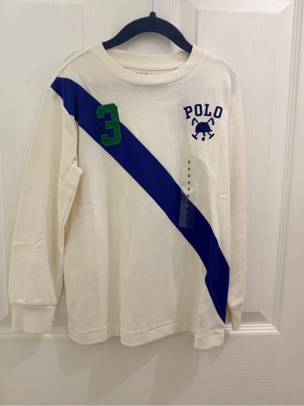Polo Ralph Lauren Boys Size 5 Long Sleeve Graphic Shirt NWT